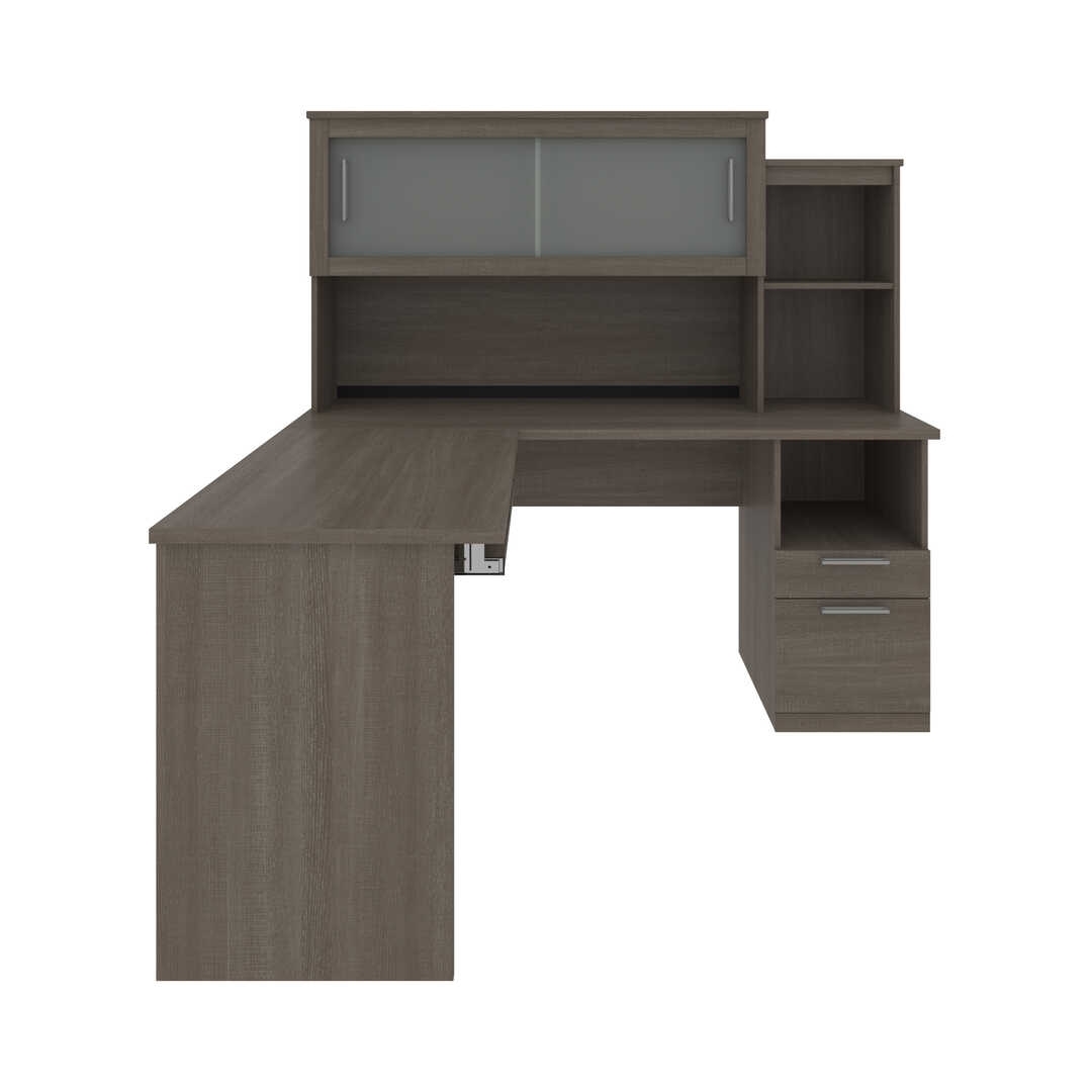 Bestar 88420 L Shaped Desk With Hutch