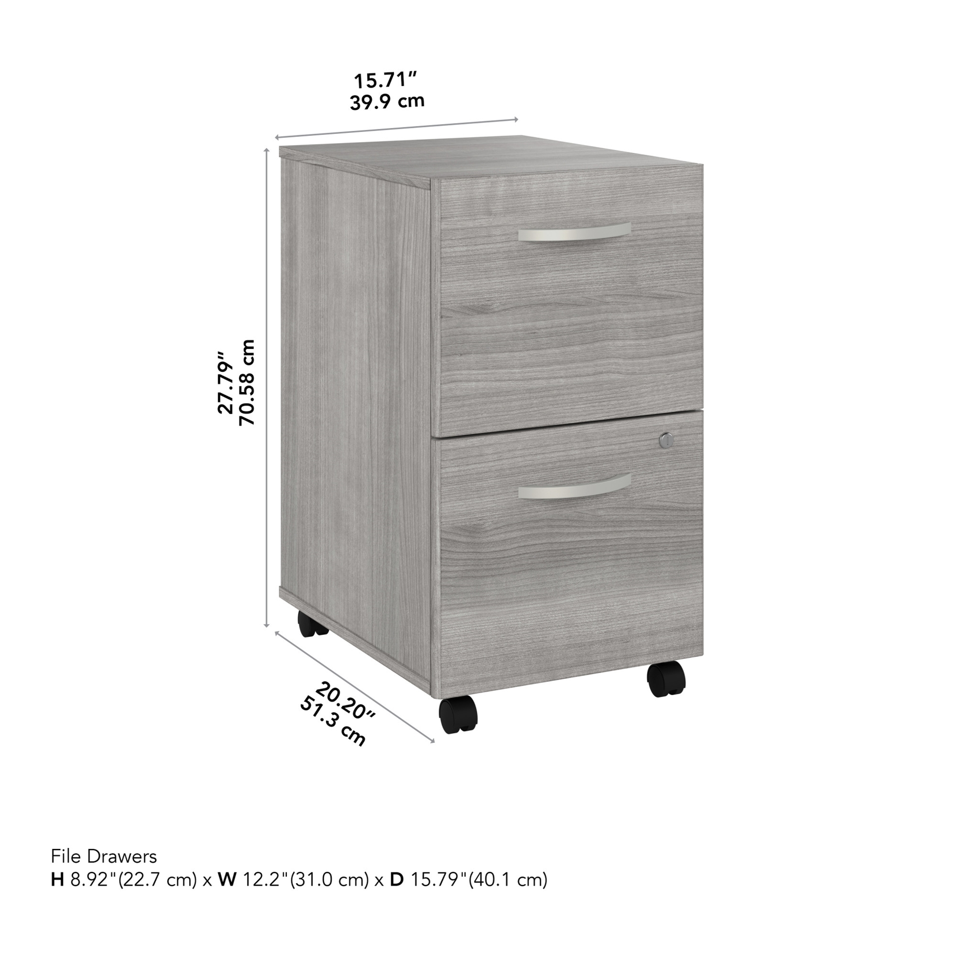 Bush Business Furniture Studio C 2 Drawer Mobile File Cabinet